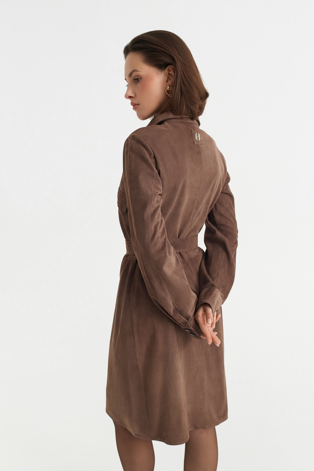 SOFT STRUCTURE – Pure Lamb Suede Dress